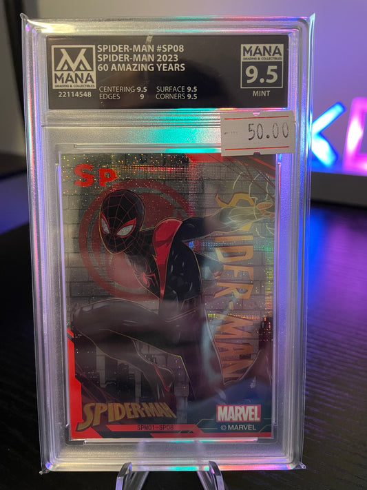 Spider Man “60 Amazing Years” Miles Morales Mana 9.5 Mint