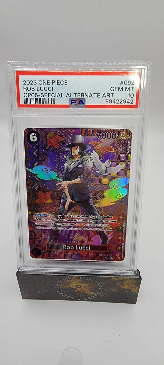 One Piece Awakening of the New Era Rob Lucci SP Alt Art PSA 10