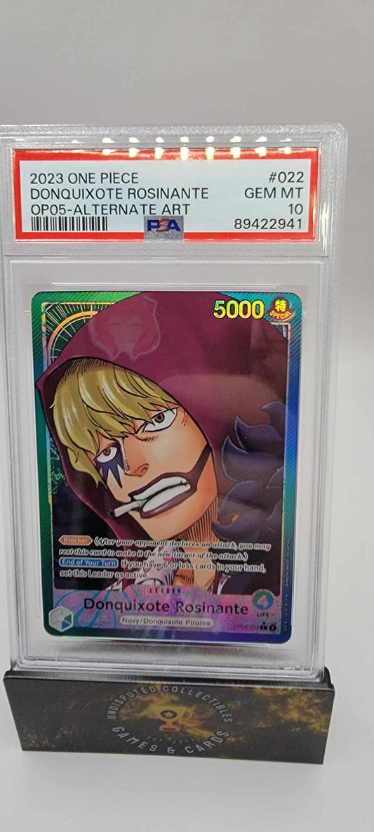 One Piece Awakening of the New Era Donquixote Rosinante Leader Alt Art PSA 10