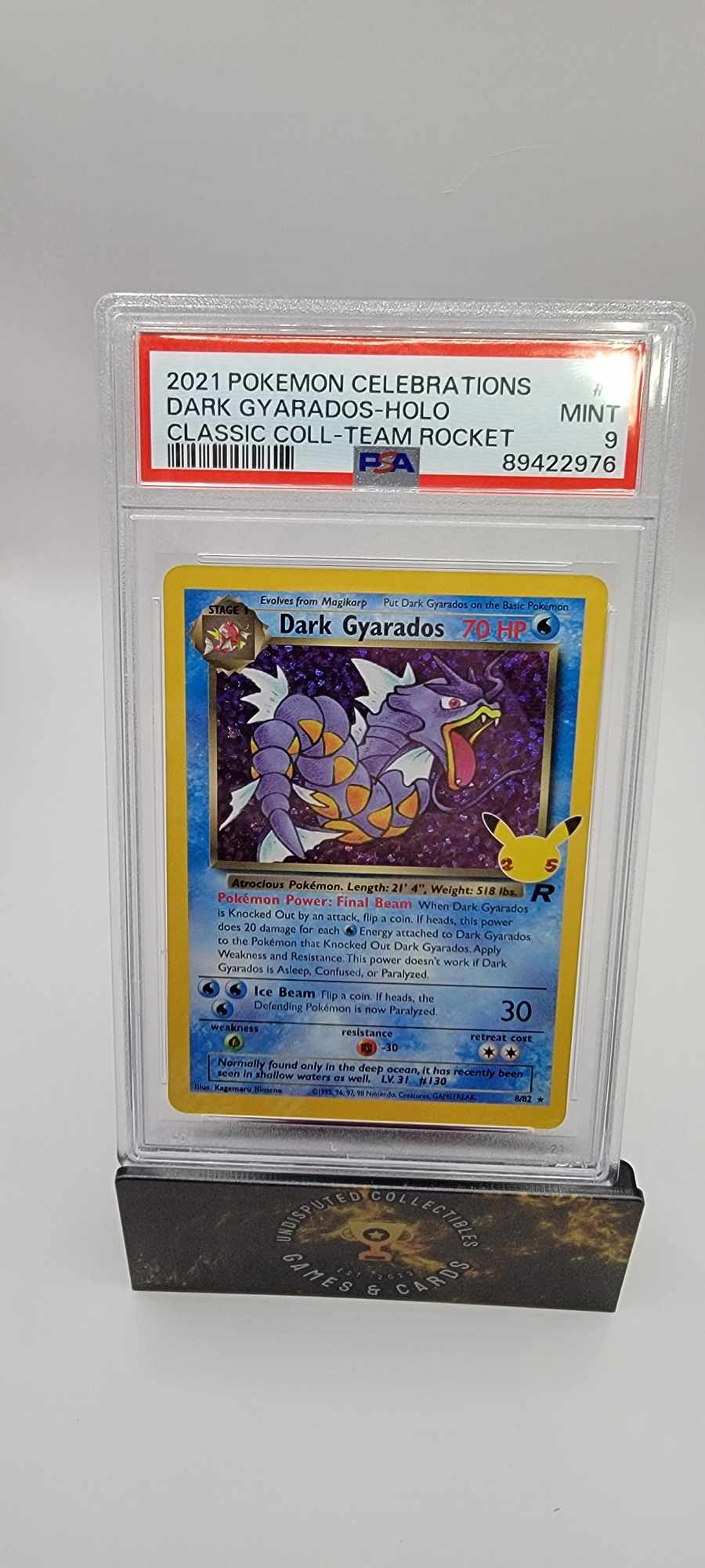 Pokemon Celebrations Classic Collection Dark Gyarados PSA 9