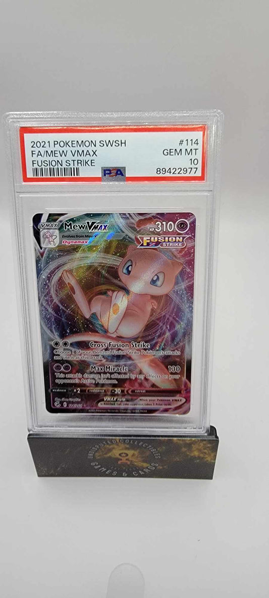 Pokemon Fusion Strike Mew VMAX PSA 10