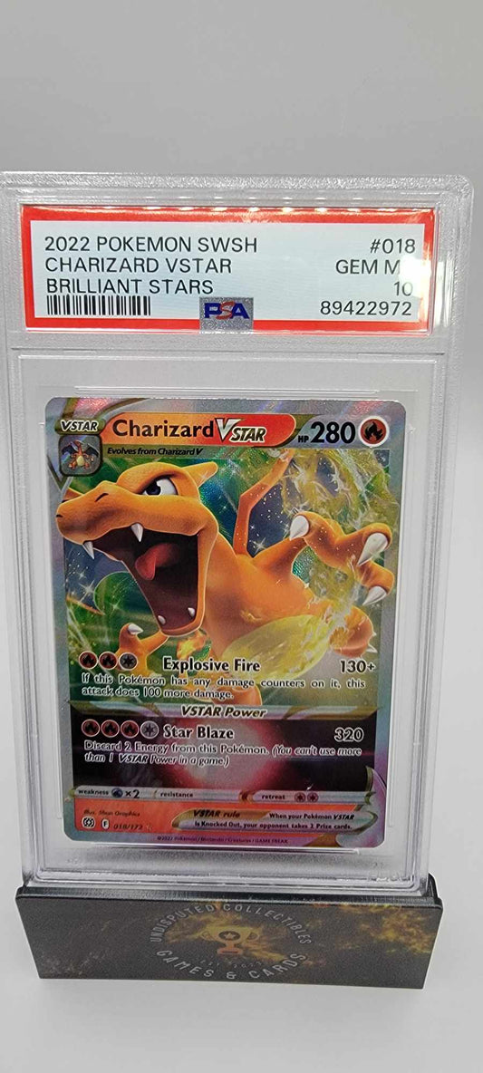 Pokemon Brilliant Stars Charizard VSTAR PSA 10