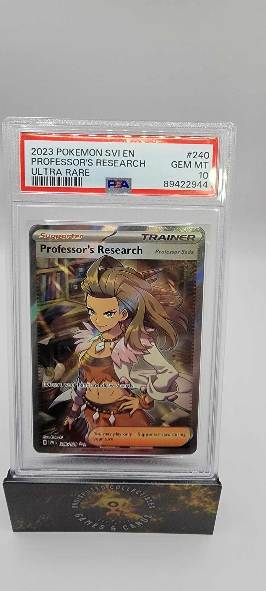 Pokemon Scarlet & Violet Professor's Research -Professor Sada- PSA 10