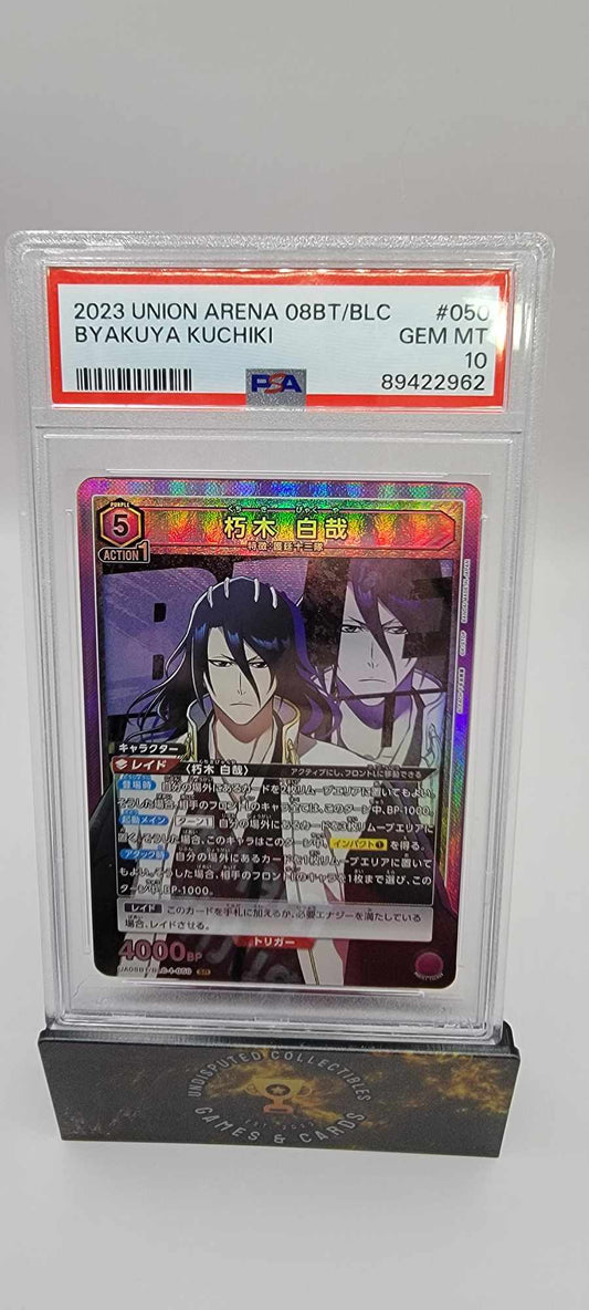 Union Arena Bleach TYBW Byakuya Kuchiki SR PSA 10