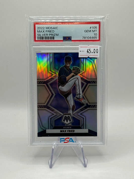 2022 Panini Mosaic Max Fried PSA 10