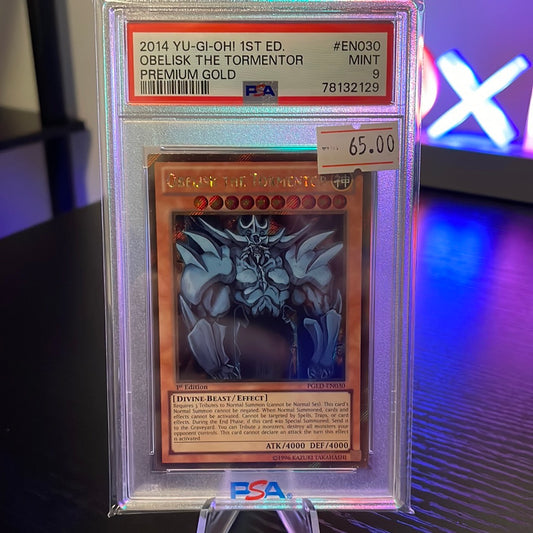 2014 Yu-Gi-Oh! 1st Ed. Obelisk The Tormentor PSA 9