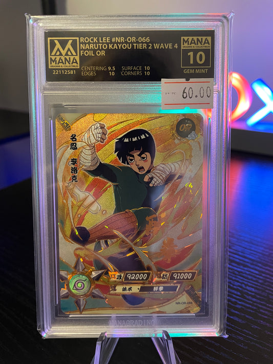 2023 Naruto Kayou-Rock Lee Mana 10 Gem Mint