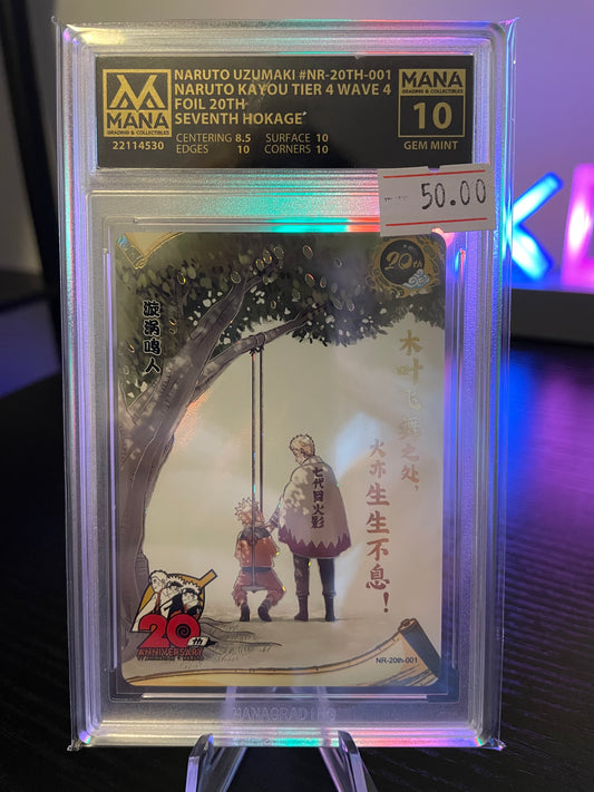 2023 Naruto Kayou-Naruto Uzumaki Mana 10 Gem Mint