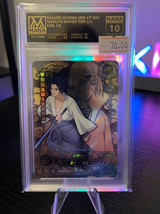 2023 Naruto Kayou-Sasuke Uchiha Mana 10 Gem Mint