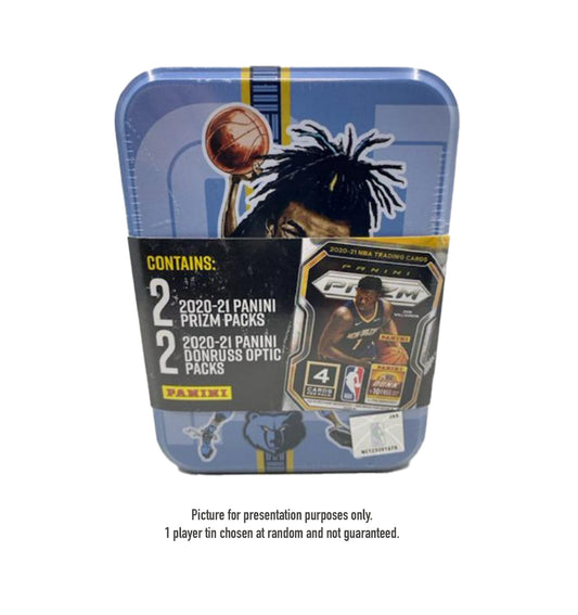 2020-21 Panini NBA Collector’s Tin - 4 Sealed Packs Prizm & Optics (Tins are NOT Player Pictured picked at random)