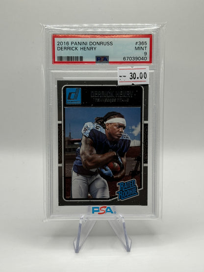 2016 Donruss - Rated Rookies #365 Derrick Henry (RC) PSA 9