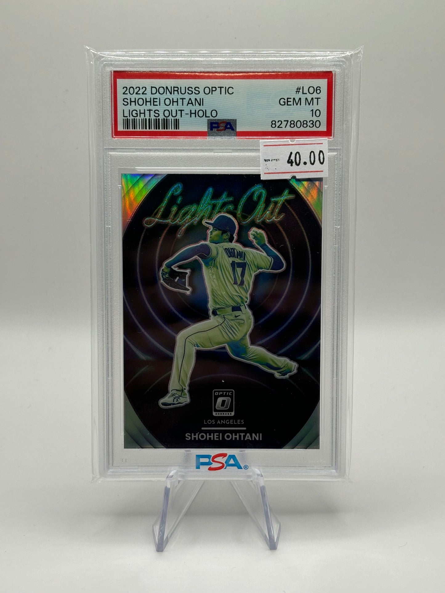 2022 Panini Donruss Optic Lights Out Holo Prizm Shohei Ohtani PSA Gem Mint 10